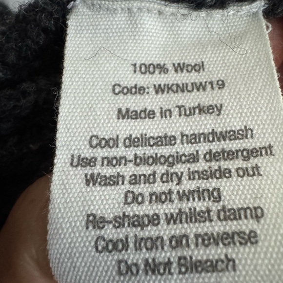 $395 NWOT TOAST Wool OVERSIZED Ribbed Knit Cardigan Cocoon jacket charcoal gray - Picture 9 of 10